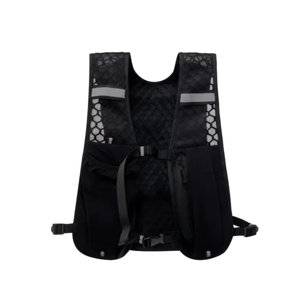 New Running Water Bottle Storage Vest Lightweight Running Vest Reflective Hydration Water Chest Pack with Phone Holder